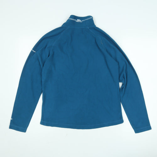 Trespass Mens Blue Fleece 1/4 Zip Pullover Sweatshirt M