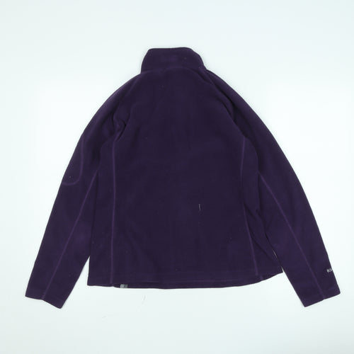 Karrimor Women's Purple 1/4 Zip Fleece Sweatshirt UK 12 Outdoor Hiking