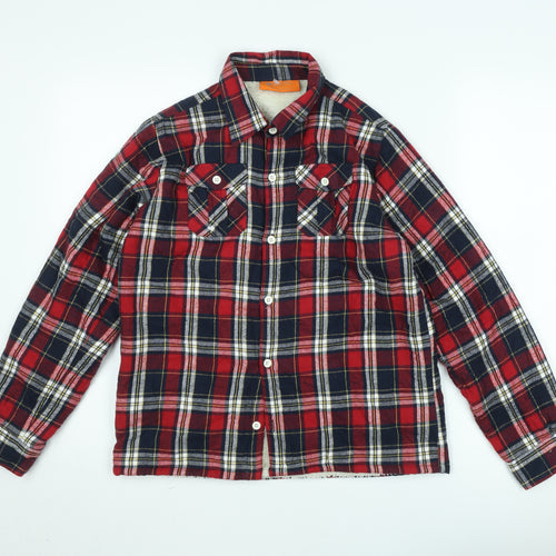 Mountain Warehouse Teens Red Check Flannel Shirt Jacket 164cm