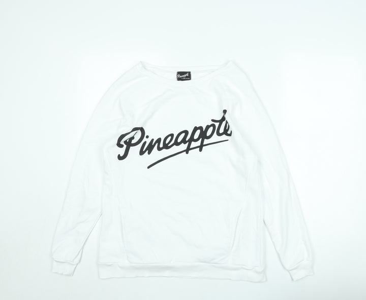 Pineapple by Debbie Moore White XS Pullover Sweatshirt Women