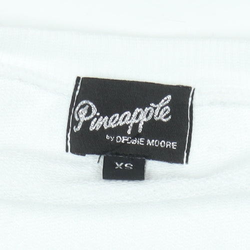 Pineapple by Debbie Moore White XS Pullover Sweatshirt Women