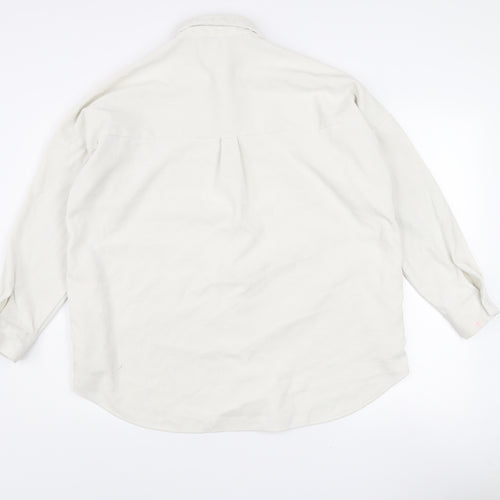 Zara Men’s White Long Sleeve Button-Up Shirt Size S Regular Fit