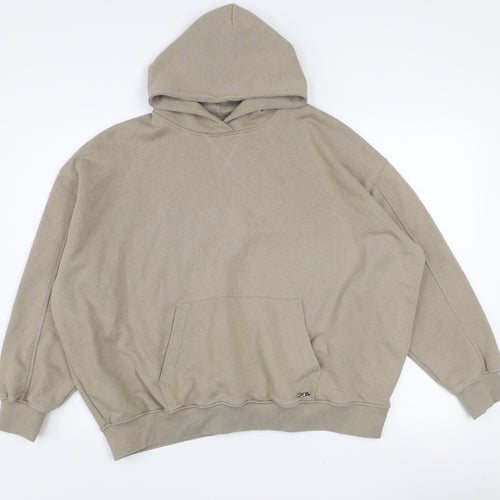 The Couture Club Men's Beige XS Relaxed Pullover Hoodie