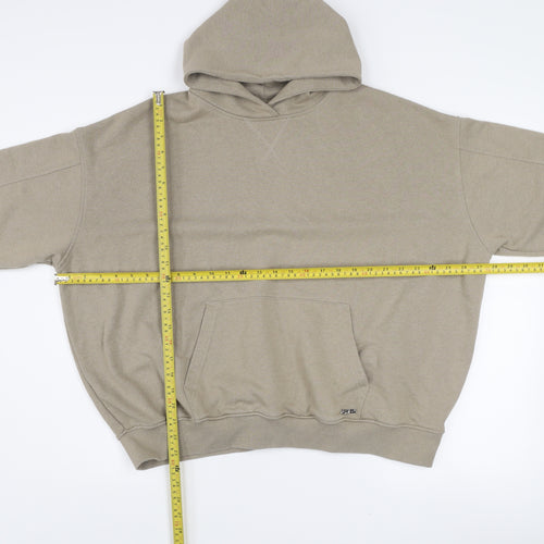 The Couture Club Men's Beige XS Relaxed Pullover Hoodie