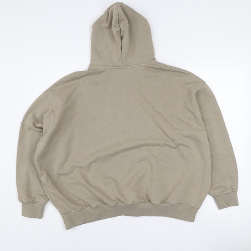 The Couture Club Men's Beige XS Relaxed Pullover Hoodie