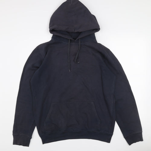 Charles Wilson Men's Blue Pullover Hoodie Large Cotton Blend