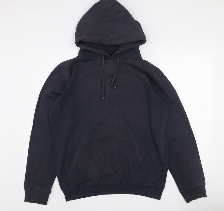 Charles Wilson Men's Blue Pullover Hoodie Large Cotton Blend