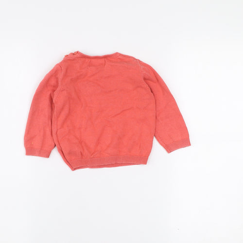 Mayoral Unisex Baby Pink Cotton Knit Pullover Jumper 12-18 Months