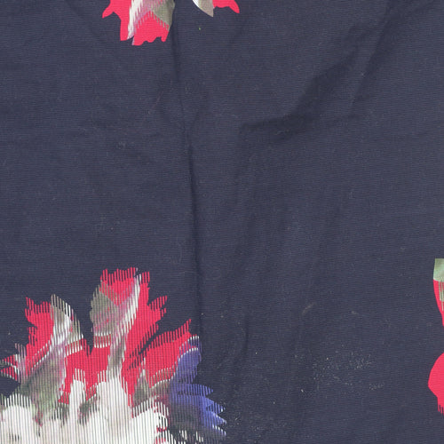 French Connection Women's Multicoloured Floral Cotton Pencil Skirt UK 12