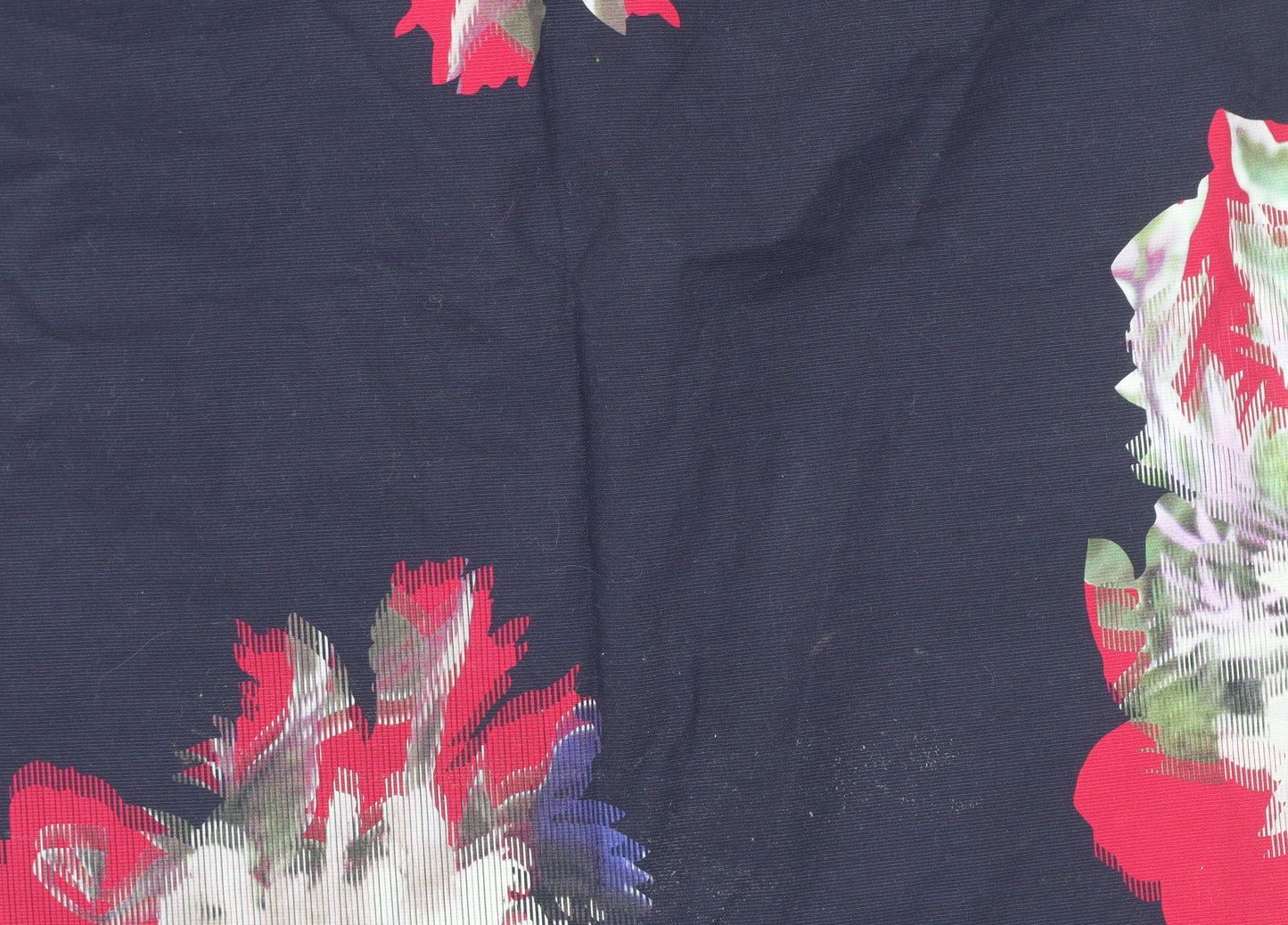 French Connection Women's Multicoloured Floral Cotton Pencil Skirt UK 12