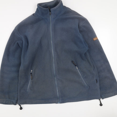 P.G.Field Men's Blue Fleece Full Zip Jacket XL Outdoor Casual