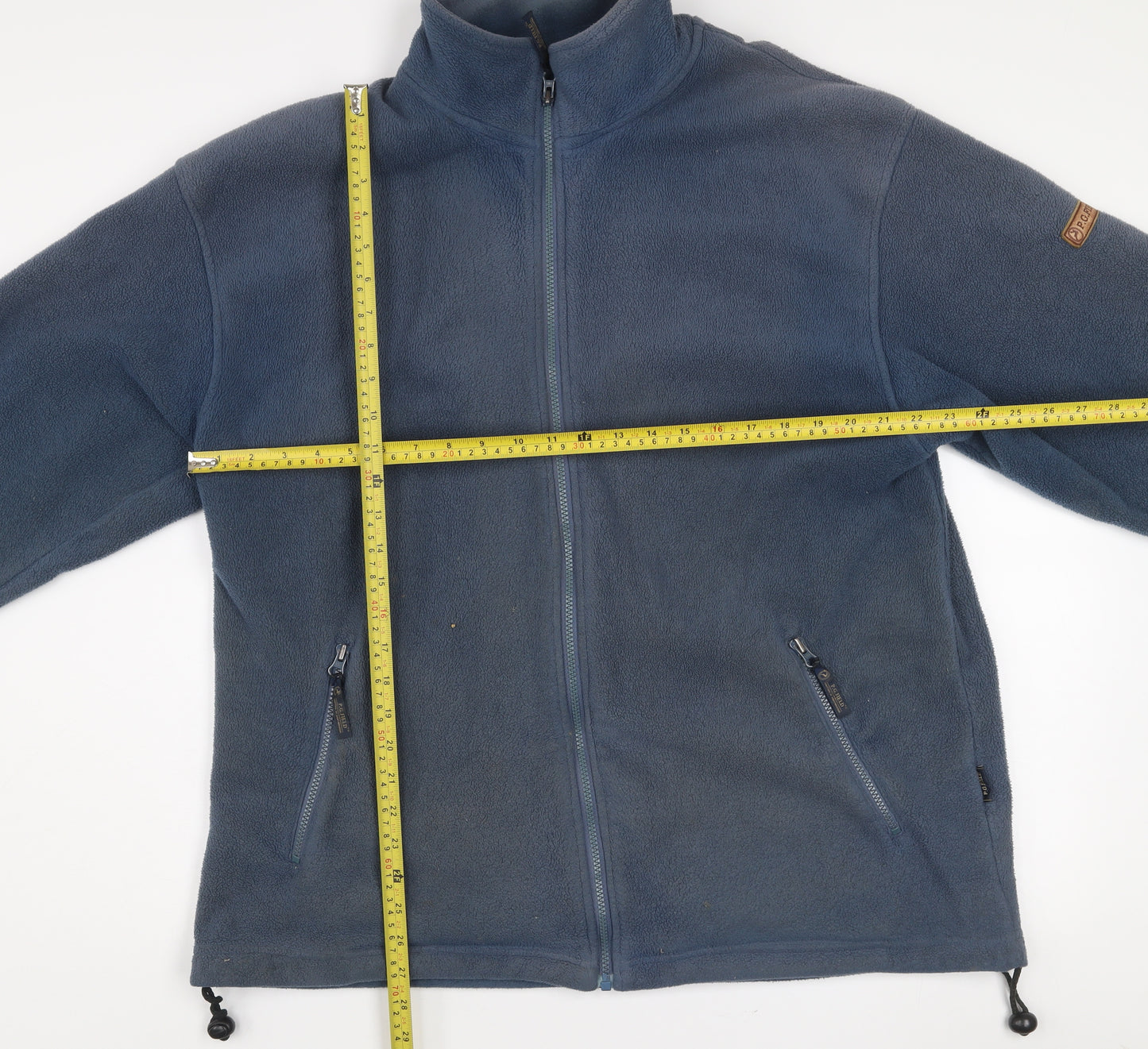 P.G.Field Men's Blue Fleece Full Zip Jacket XL Outdoor Casual