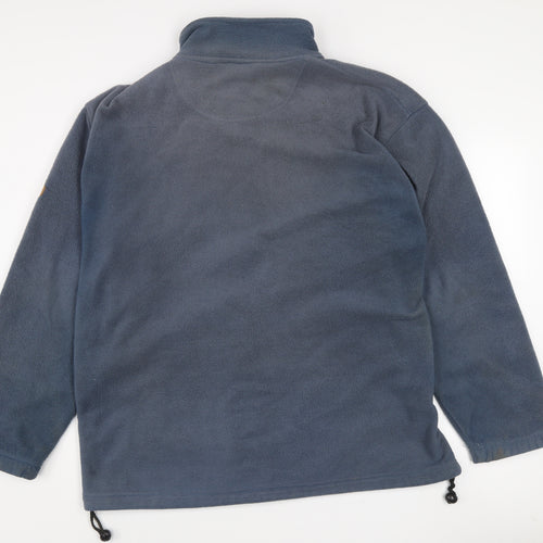 P.G.Field Men's Blue Fleece Full Zip Jacket XL Outdoor Casual