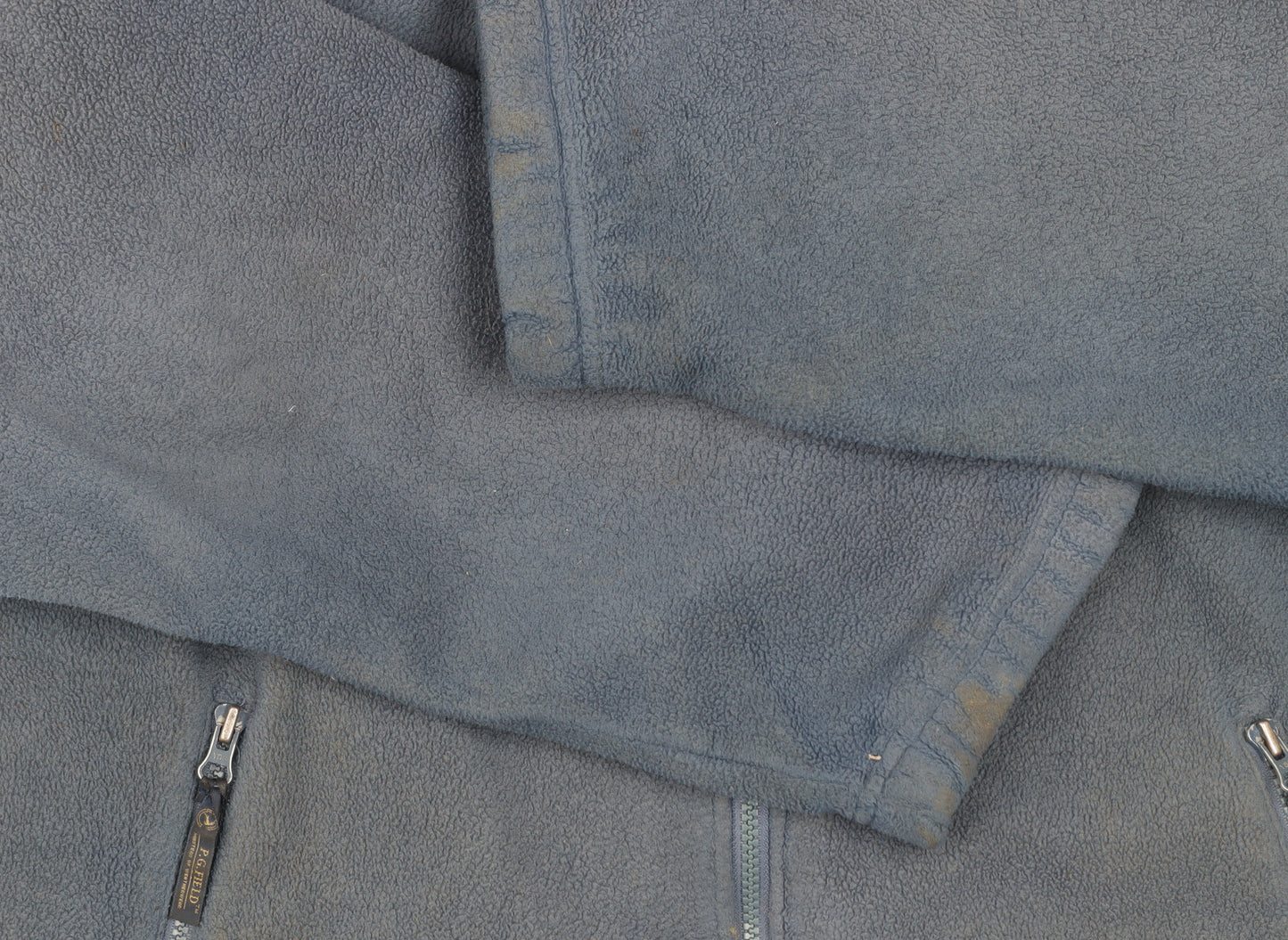 P.G.Field Men's Blue Fleece Full Zip Jacket XL Outdoor Casual