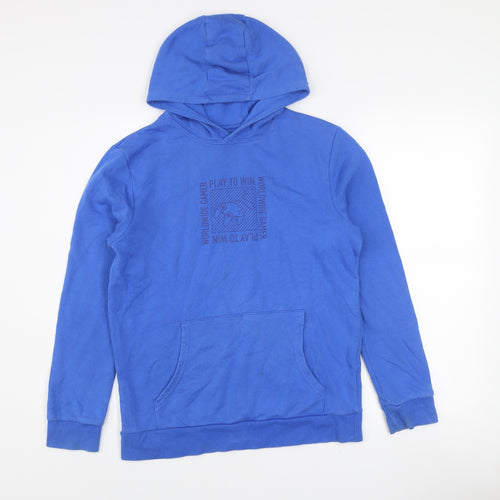 Marks and Spencer Boys Blue Pullover Hoodie 13-14 Years Gamer Graphic