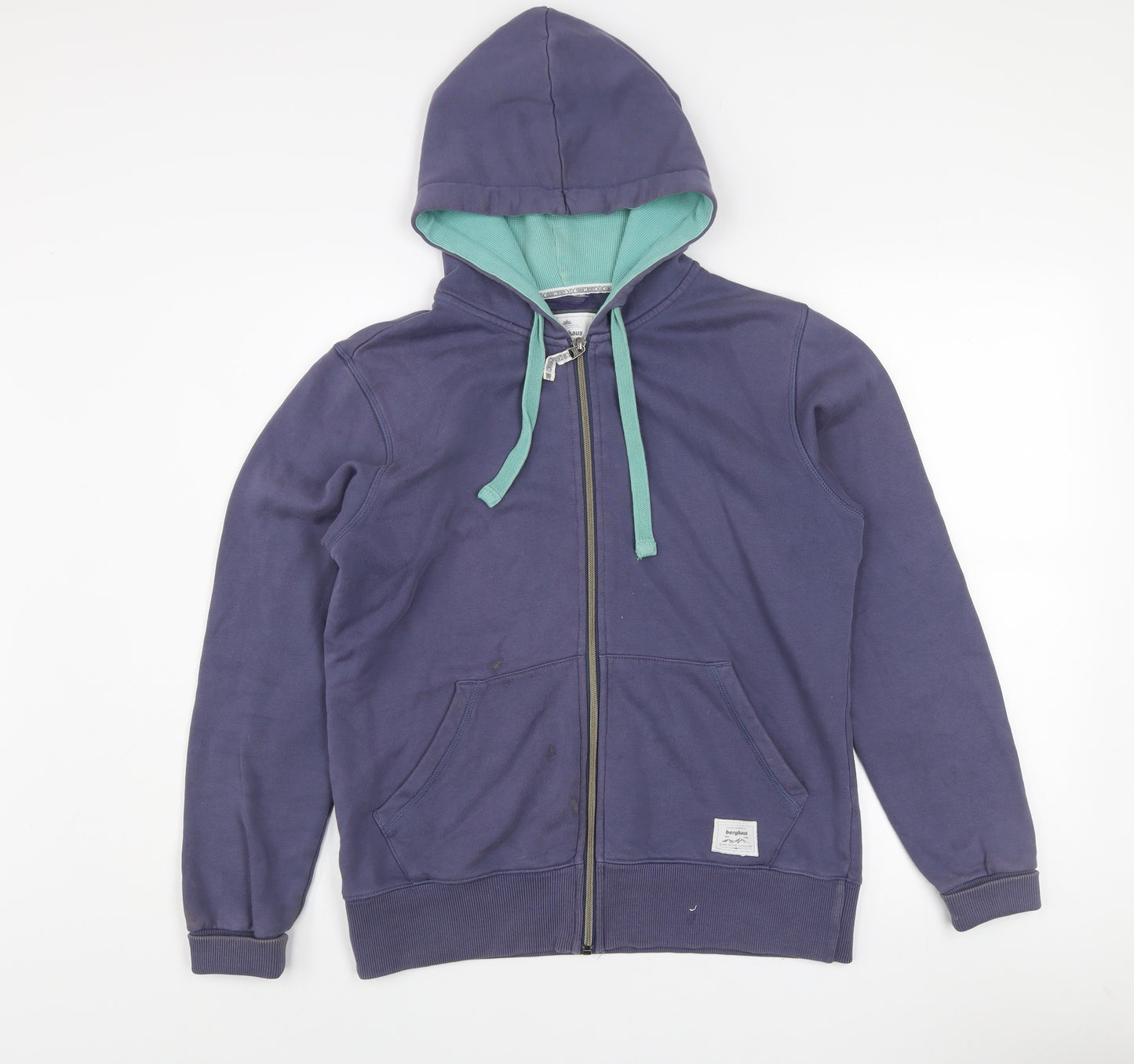 Berghaus Women's Blue Full Zip Hooded Cotton Jacket Size 12