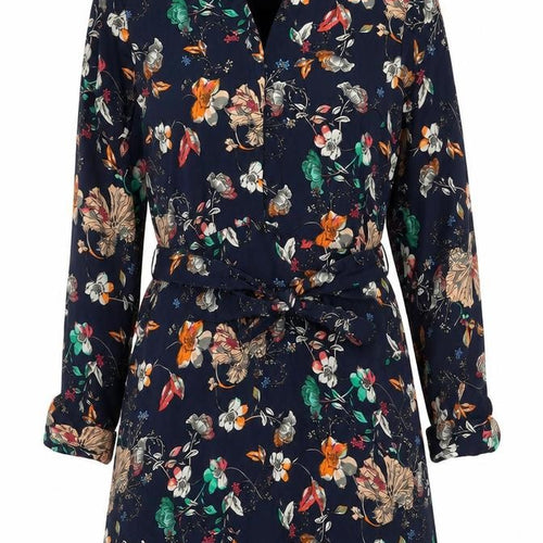 Vero Moda Women's Blue Floral Wrap Dress Size S Long Sleeve