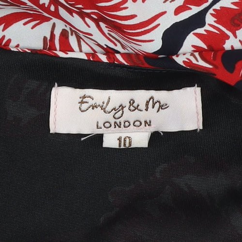 Emily & Me London Women's Multicoloured Size 10 Fit & Flare Dress