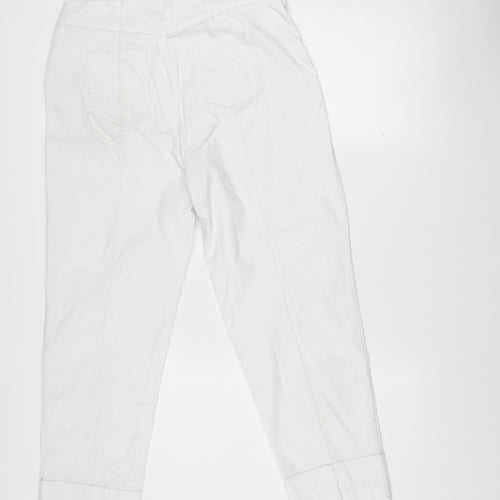 Dunnes Stores Women’s White Viscose Blend Stretch Trousers Size L