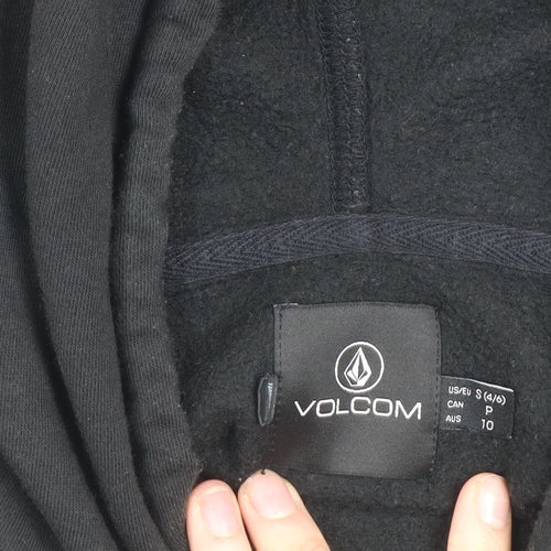Volcom Women's Black Pullover Hoodie Size S Cotton Blend