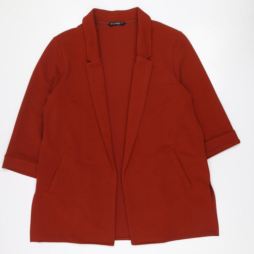 Dunnes Womens Brown Shawl Collar 3/4 Sleeve Blazer Jacket L