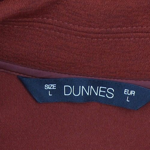 Dunnes Womens Brown Shawl Collar 3/4 Sleeve Blazer Jacket L