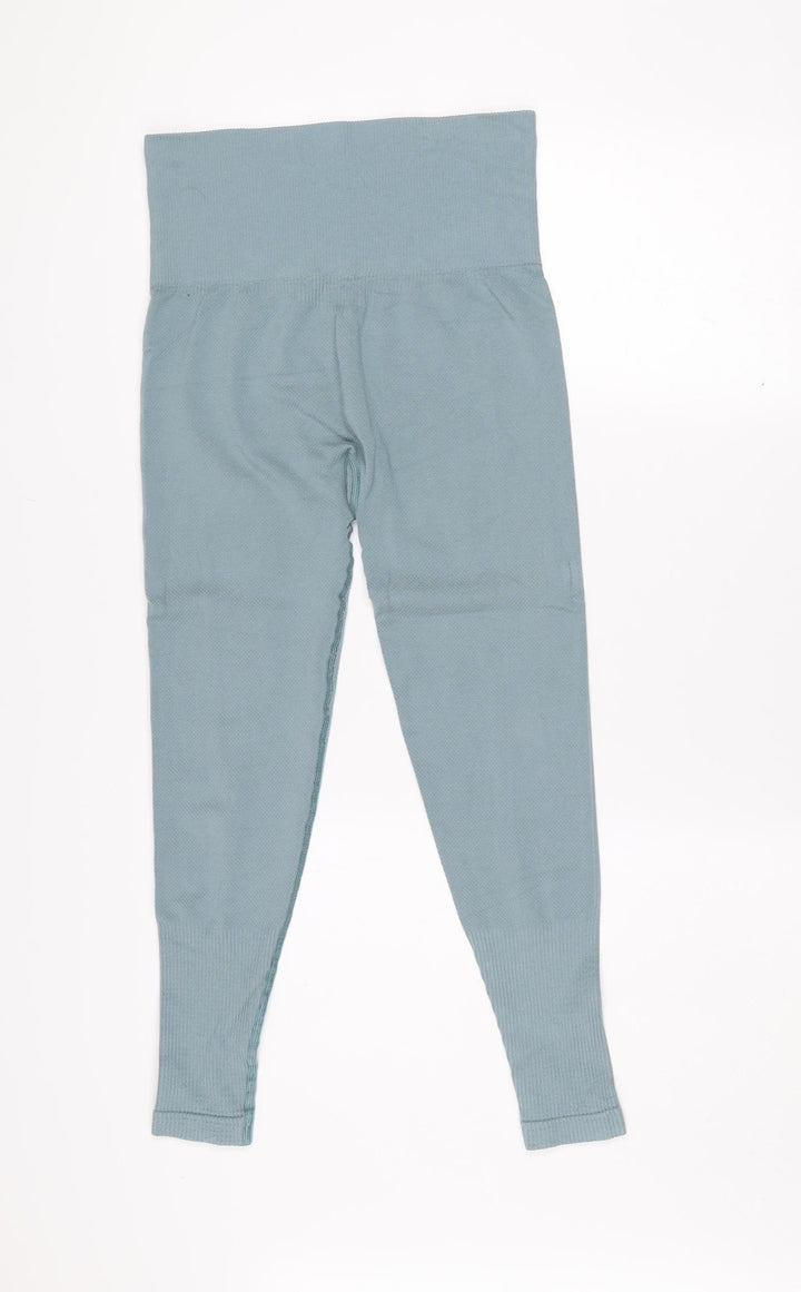 Gymshark Women Blue Seamless Leggings M Stretch Activewear Trousers