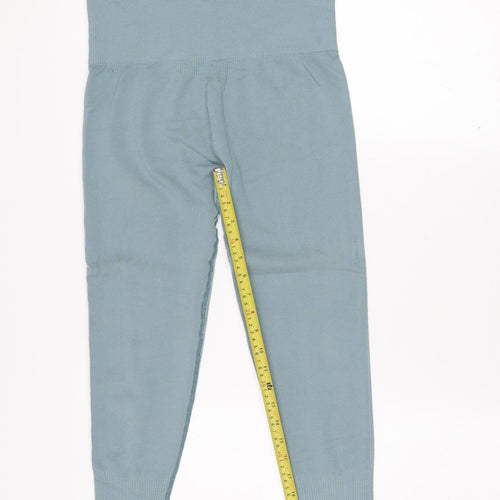 Gymshark Women Blue Seamless Leggings M Stretch Activewear Trousers