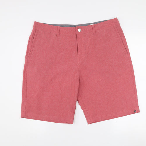 Quiksilver Men's Red Amphibian Chino Shorts Size 38 Regular Fit