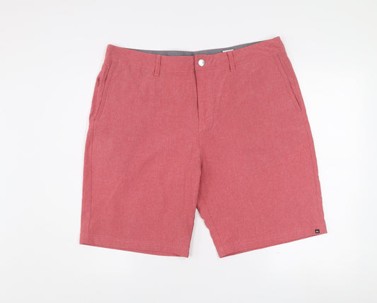 Quiksilver Men's Red Amphibian Chino Shorts Size 38 Regular Fit