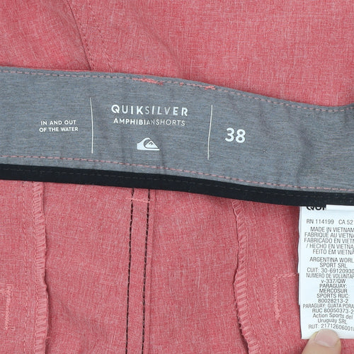 Quiksilver Men's Red Amphibian Chino Shorts Size 38 Regular Fit