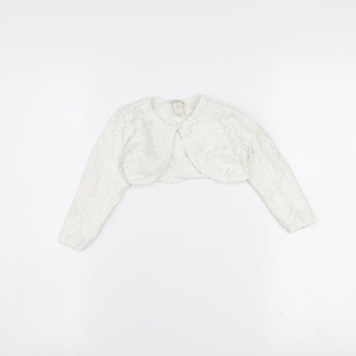 Monsoon Girls Ivory Lace Shrug Cardigan 12–18 Months Formal Wedding