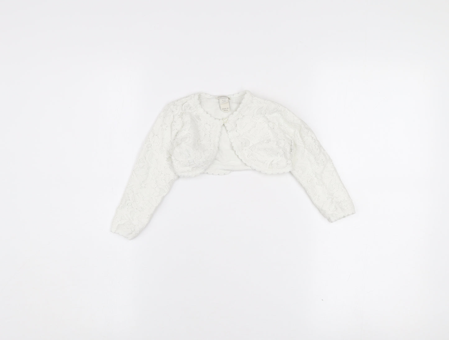 Monsoon Girls Ivory Lace Shrug Cardigan 12–18 Months Formal Wedding