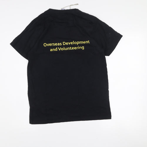 Fair Share Men's Black Organic Cotton Serve Charity T-Shirt Small