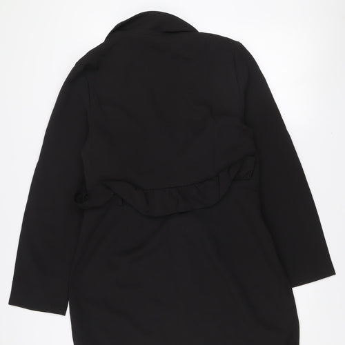 PrettyLittleThing Women Black Size 16 Jacket Dress Ruffle Detail