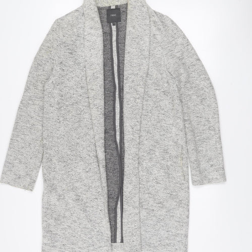Next Women Grey Long Sleeve Open Knit Cardigan Size 10