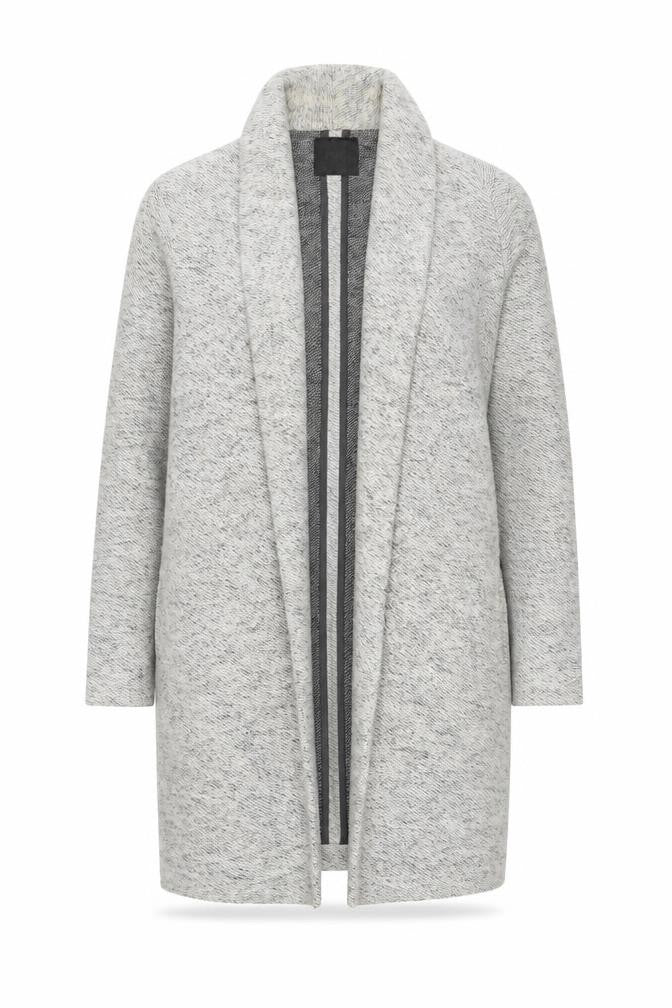 Front view of Next Women Grey Long Sleeve Open Knit Cardigan, size 10