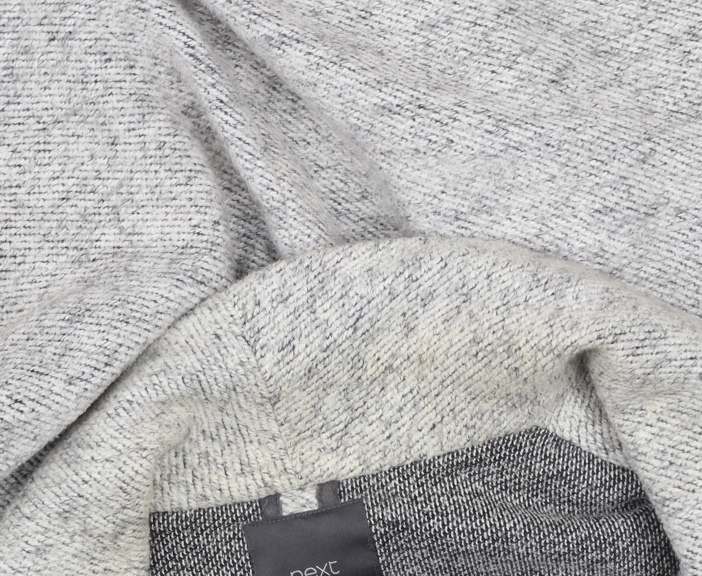 Next Women Grey Long Sleeve Open Knit Cardigan Size 10