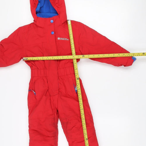 Mountain Warehouse Boys Red Waterproof Insulated Hooded Snowsuit 2-3 Years