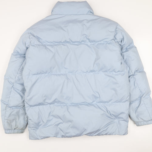 New Balance Women Blue L Puffer Jacket Winter Insulated Coat
