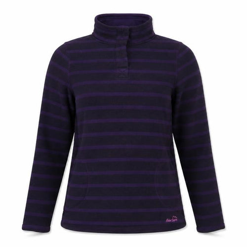 Peter Storm Womens Purple Stripe Size 14 1/2 Zip Fleece Sweatshirt