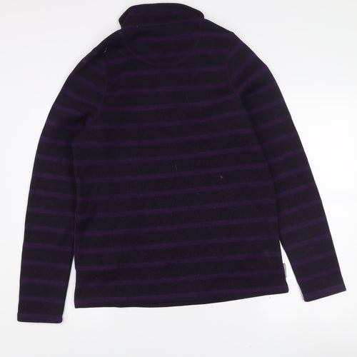 Peter Storm Womens Purple Stripe Size 14 1/2 Zip Fleece Sweatshirt