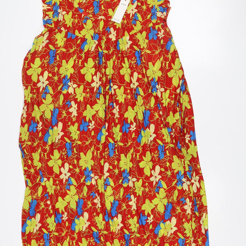 Mey Lon Mey Womens Multicoloured Floral Strapless Bodycon Dress M