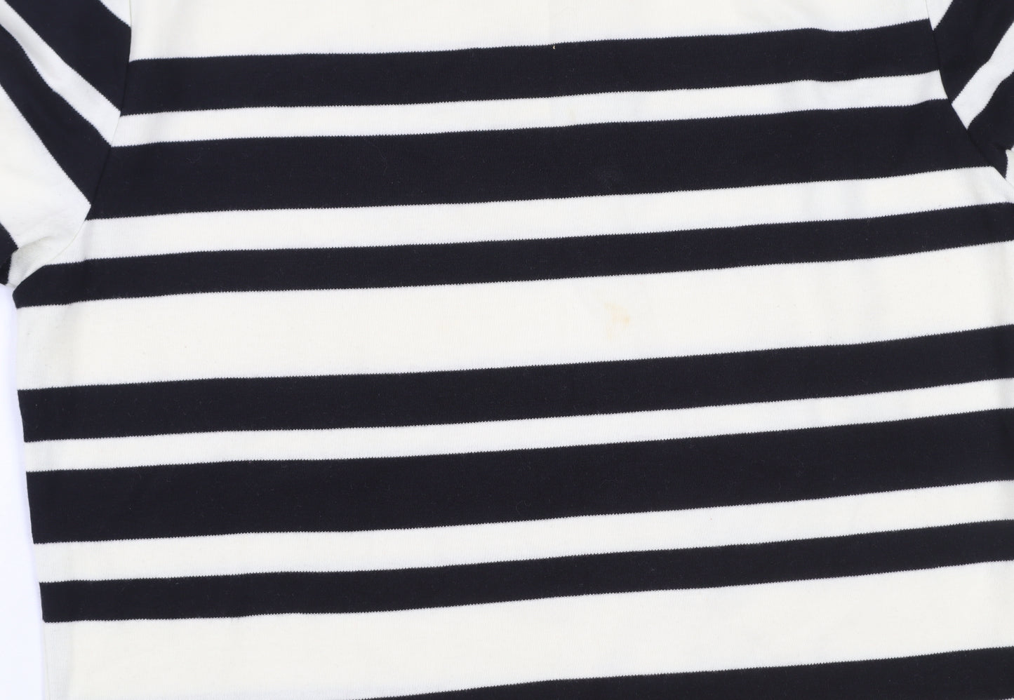 JANIQUE Women’s Black White Striped Long Sleeve T-Shirt Size 16