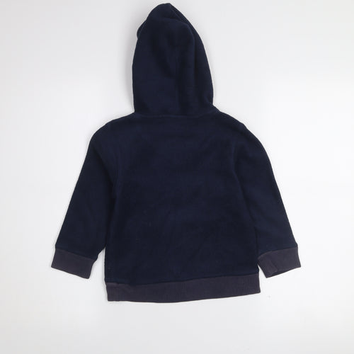 BabyGap Boys Navy Blue Pullover Hoodie Fleece 5 Years Athletic Dept Logo