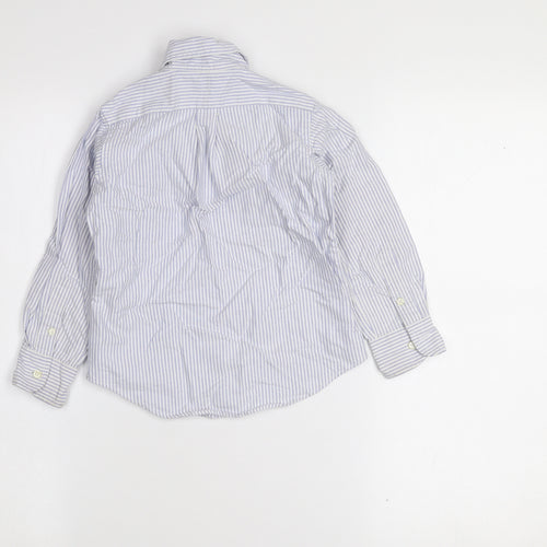 Ralph Lauren Boys Blue Striped Button-Up Long Sleeve Cotton Shirt 2 Years