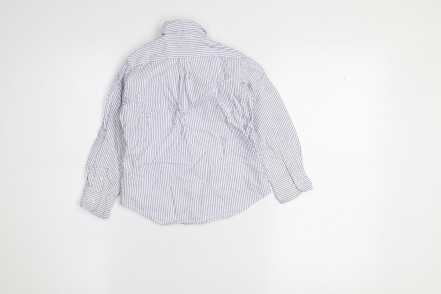 Ralph Lauren Boys Blue Striped Button-Up Long Sleeve Cotton Shirt 2 Years