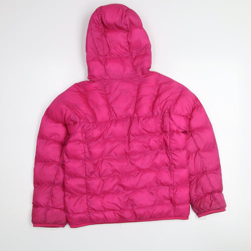 32 Degrees Girls Pink Hooded Puffer Jacket 9-10 Years Winter Coat Quilted