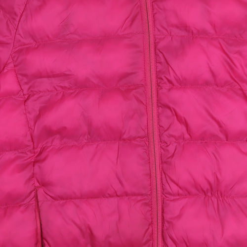 32 Degrees Girls Pink Hooded Puffer Jacket 9-10 Years Winter Coat Quilted