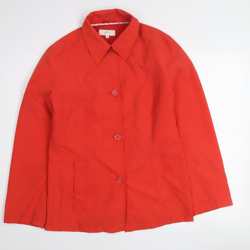 Marks and Spencer Women’s Red Buttoned Twill Jacket UK 12